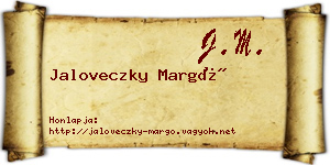 Jaloveczky Margó névjegykártya